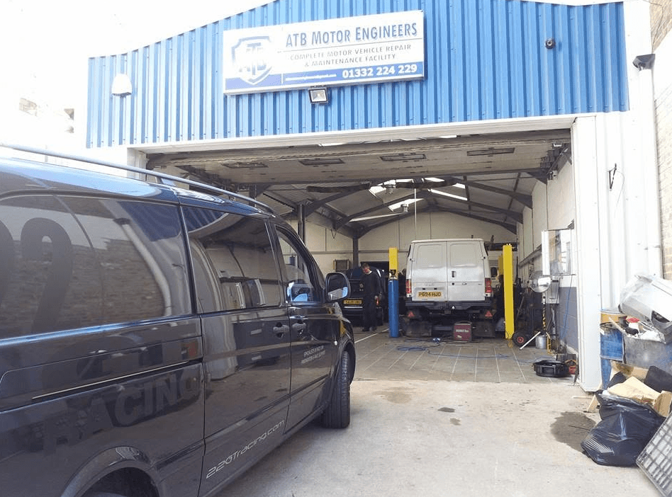 Mechanic working on a car